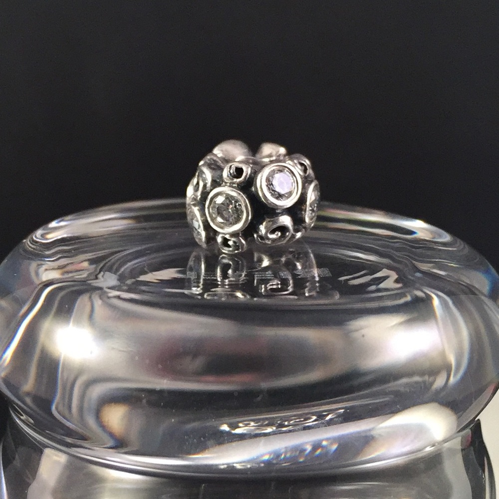 Authentic PANDORA 925 Silver Primrose Clear CZ - Picture 4 of 8